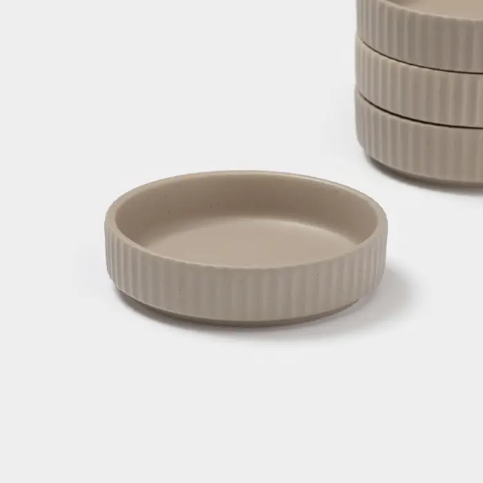 Соусники Magistro Jarwah Lausanne, 100 мл, 9.5&times;2.4 см, набор 4 шт., фарфор, бежевые