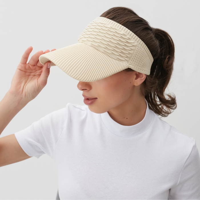 Козырёк женский MINAKU, цв. бежевый, р-р 56-58