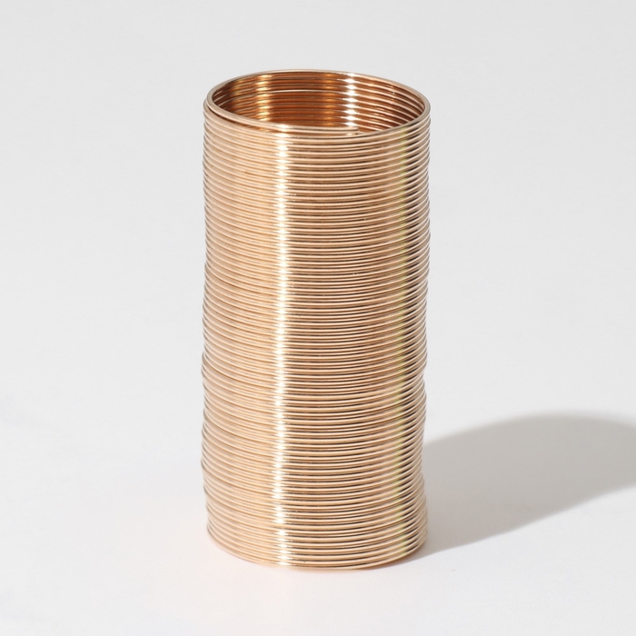 Проволока с памятью, d=2 см, толщина 0,6 мм, для кольца, цвет золото, 10 г Проволока с памятью, d=2 см, толщина 0,6 мм, для кольца, цвет золото, 10 г