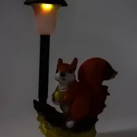 Садовая фигура - фонарь из полистоуна &laquo;Белка с орешком&raquo;, 24&times;16&times;24 см