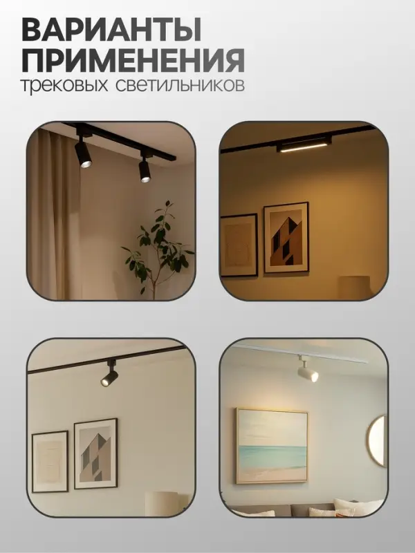 Трековый светильник Luazon lighting, LTL-013, 30 Вт, 2100 Лм, 6500 K, чёрный, свечение холодное белое