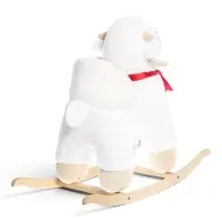 Качалка "Овечка", со спинкой, цвет белый