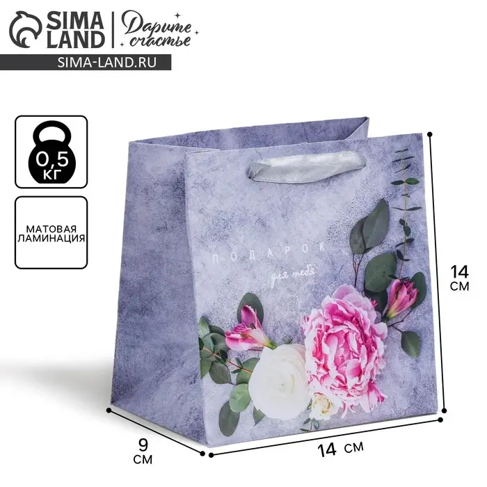 Пакет подарочный ламинированный квадратный, упаковка, «Лишь для тебя», 14 х 14 х 9 см Пакет подарочный ламинированный квадратный, упаковка, «Лишь для тебя», 14 х 14 х 9 см