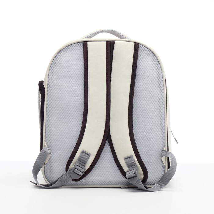 Рюкзак-переноска для кошек и собак, 30 х 40 х 25 см, белый/чёрный Рюкзак-переноска для кошек и собак, 30 х 40 х 25 см, белый/чёрный