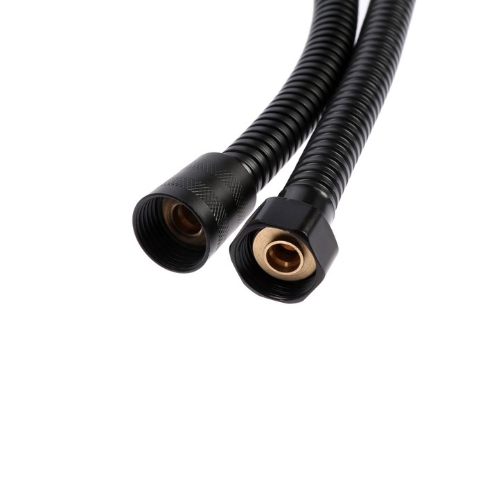 Набор для душа ZEIN Z0106, шланг 150 см, гайки металл, держатель, лейка 5 режимов, черный Набор для душа ZEIN Z0106, шланг 150 см, гайки металл, держатель, лейка 5 режимов, черный