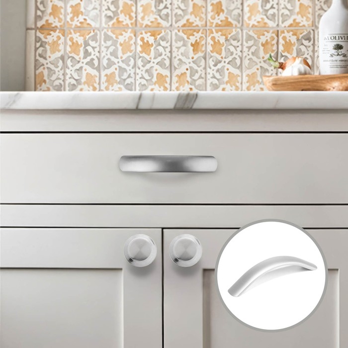 Ручка скоба РС110, м/о 96 мм, цвет матовый хром Ручка скоба РС110, м/о 96 мм, цвет матовый хром