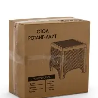 Стол садовый &laquo;Ротанг лайт&raquo;, 43.5&times;43.5&times;39.5 см, пластиковый, цвет графит