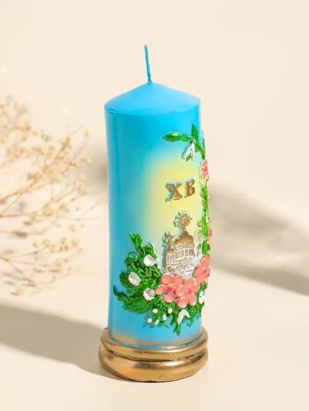 Свеча декоративная "Пасхальный столбик" 6х15,5 см, 250 гр