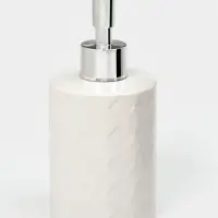 Набор для ванной "Плетение", 2 предмета (дозатор для мыла, стакан), цвет белый