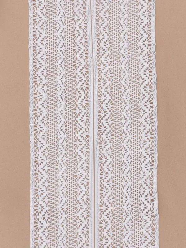 Кружево вязаное, 115 мм &times; 10 &plusmn; 1 м, цвет белый