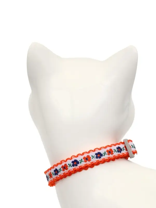 Набор ошейников для кошек &laquo;По-полюшку&raquo;, 30&times;1 см, оранжевый, чёрный