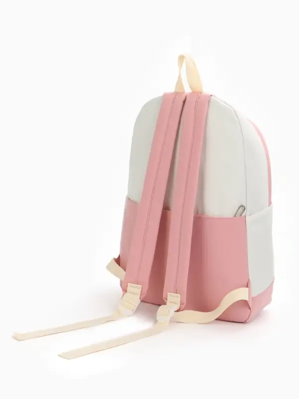 Рюкзак школьный на молнии, с карманами, с рисунком, размер 30&times;14&times;43 см, розовый