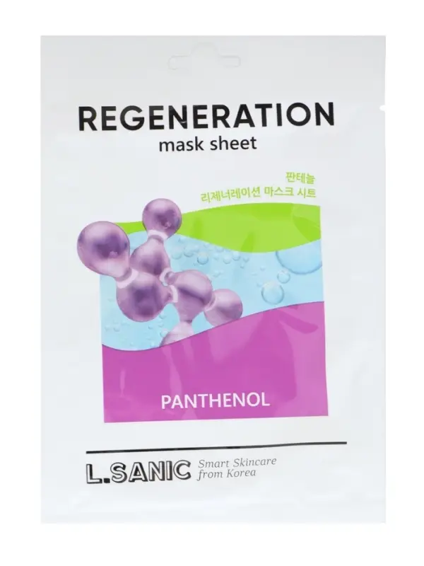 Маска для лица тканевая L.Sanic Panthenol Regeneration Mask Sheet, восстанавливающая, с пантенолом, 25 мл