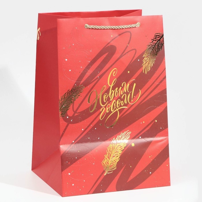 Пакет подарочный новогодний ламинированный «Яркие моменты», 23 х 35 х 20 см, Новый год Пакет подарочный новогодний ламинированный «Яркие моменты», 23 х 35 х 20 см, Новый год