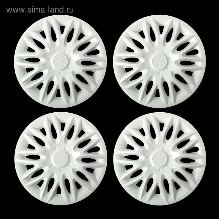 Колпаки колесные R13 Колпаки колесные R13 "ПАУЭР", белый глянец, набор 4 шт