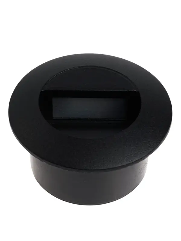 Встраиваемый светильник для лестницы, IP65, 3 Вт, 4000K, 65&times;65 мм, круглый, чёрный, свечение нейтральное белое