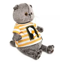 Мягкая игрушка &laquo;Кот Басик в футболке с Гусиком&raquo;, 22 см