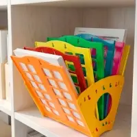 Лоток для бумаг &laquo;Веер&raquo;, А4, веерный, 6 отделений, разноцветный