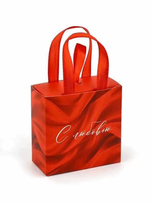 Коробка-пакет под бижутерию «С любовью», 7.5 х 7.5 х 3.5 см Коробка-пакет под бижутерию «С любовью», 7.5 х 7.5 х 3.5 см