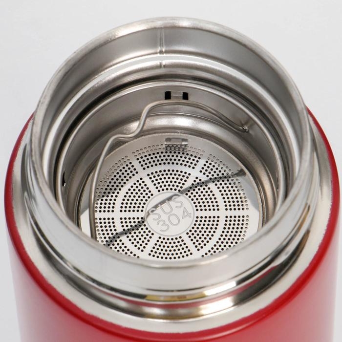 Термос, 500 мл, Basic Термос, 500 мл, Basic "Мастер К.", с ситечком, с датчиком температуры, сохраняет тепло 8 ч