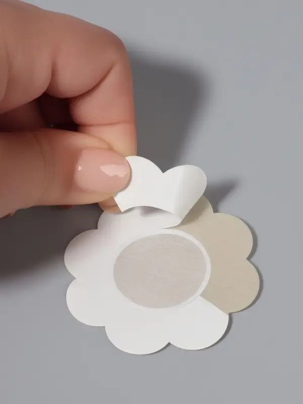 Стикини на грудь «Цветок», набор - 5 пар, на клеевой основе, 6×6 см, бежевая