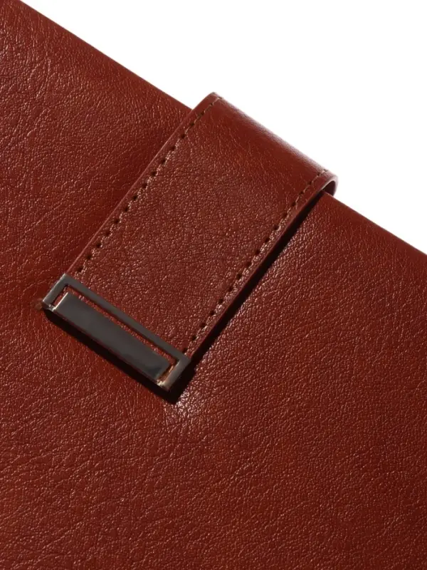 Ежедневник недатированный формат А5, с хлястиком, 112л, линия, пвх, Коричневый Ежедневник недатированный формат А5, с хлястиком, 112л, линия, пвх, Коричневый