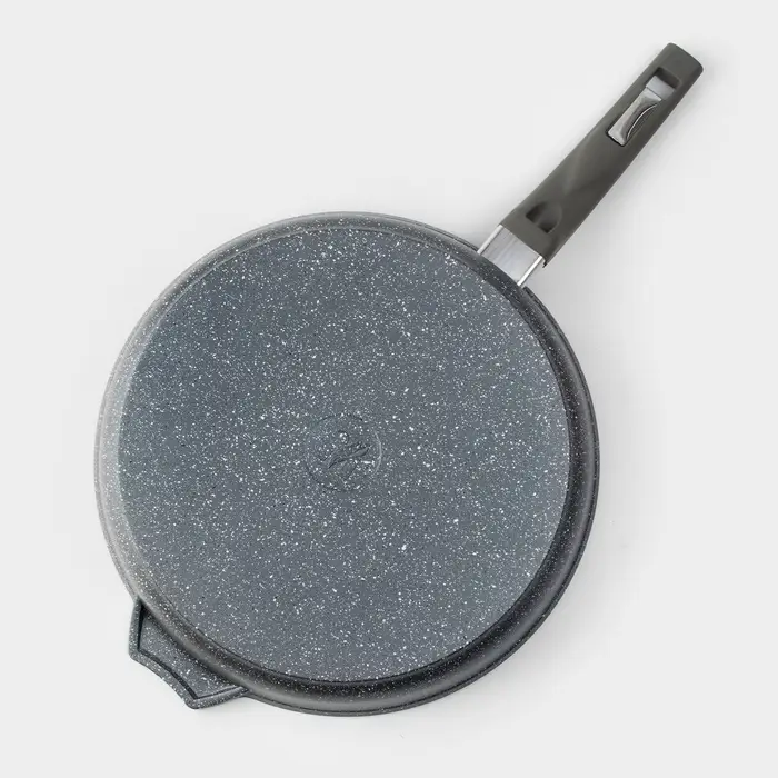 Сковорода Мечта &laquo;Гранит&raquo;, d=28 см, h=7 см, пластиковая ручка, антипригарное покрытие, литой алюминий, серая