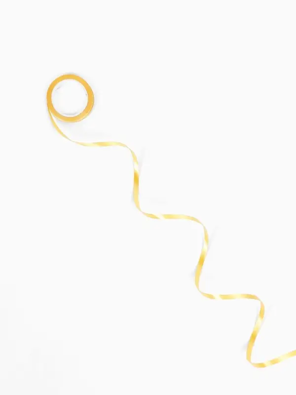 Лента  декоративная, 4 мм&times; 4 м, цвет золотой, набор 100 штук