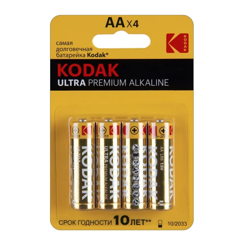 Батарейка Kodak ULTRA PREMIUM LR6 AA BL4 Alkaline 1.5V Батарейка Kodak ULTRA PREMIUM LR6 AA BL4 Alkaline 1.5V