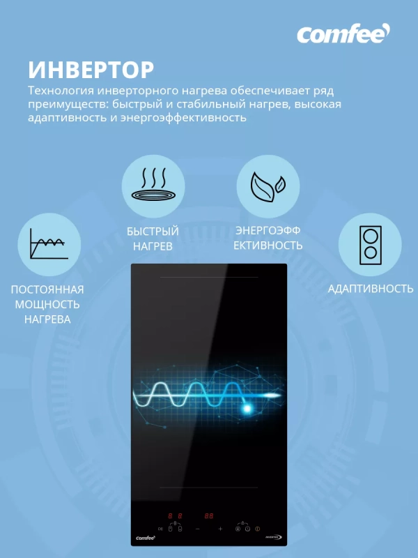 Индукционная варочная панель CIH311, 2 конфорки, зона flex Индукционная варочная панель CIH311, 2 конфорки, зона flex