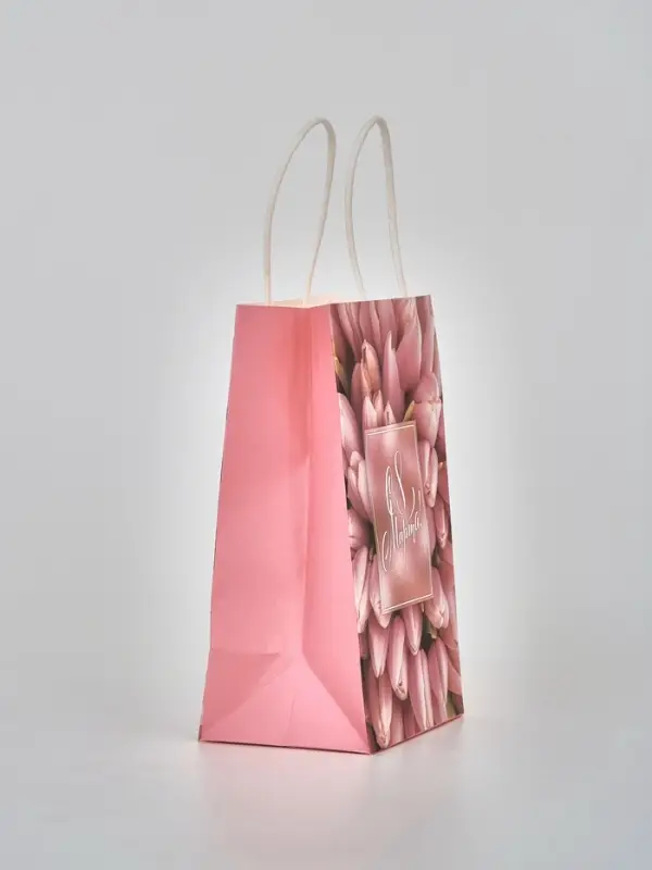 Пакет подарочный крафт «С 8 марта», 12 × 21 × 9 см