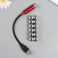Лазерная указка с насадками: 12 + 1, от USB, 10&times;14.5 см