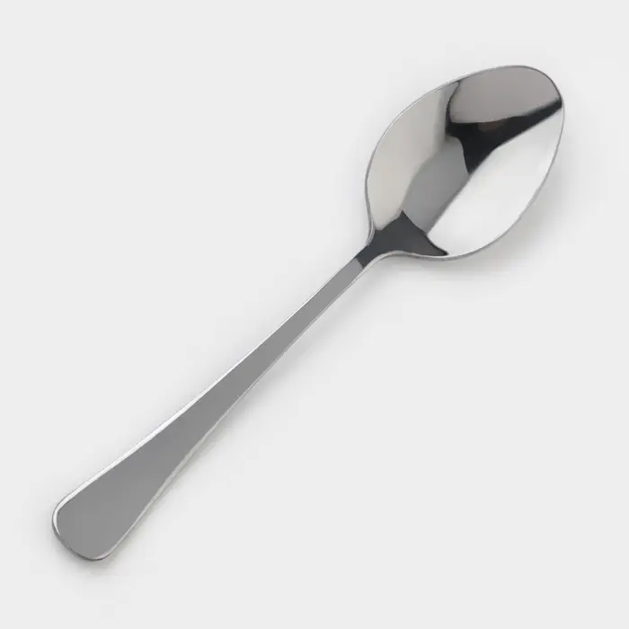 Ложка чайная &laquo;Росинка&raquo;, длина 13.7 см, толщина 1.8 мм, цвет серебряный