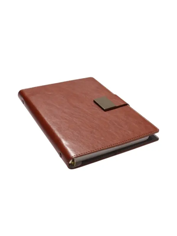 Органайзер на кольцах, А5, с хлястиком, 80л, линия, к/зам, Коричневый Органайзер на кольцах, А5, с хлястиком, 80л, линия, к/зам, Коричневый