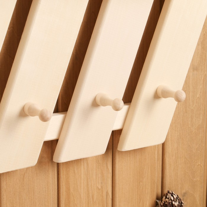 Полка вешалка Полка вешалка "Зебра", 3 крючка, 85×34×11 см