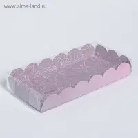 Коробка для печенья, кондитерская упаковка с PVC крышкой, Do what you love, 21 х 10.5 х 3 см