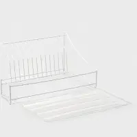 Сушилка для посуды с поддоном, 38&times;17.5&times;23.5 см, белая