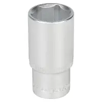 Головка торцевая 1/2"DR шестигранная 30мм, L=78мм пласт.подвес