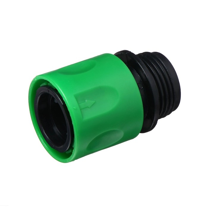 Коннектор, наружная резьба 3/4 Коннектор, наружная резьба 3/4", быстросъёмное соединение, пластик, Greengo