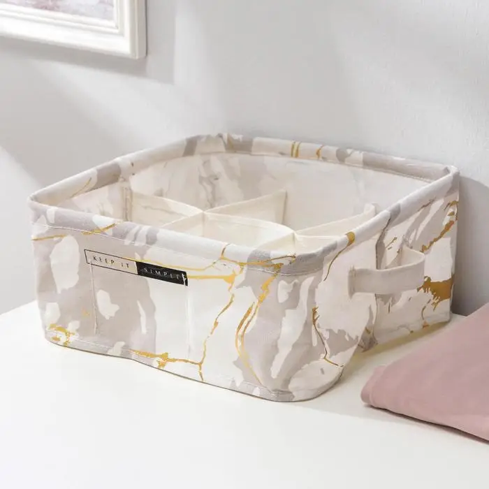 Органайзер для хранения Доляна «Мрамор», 6 отделений, 28,5×28,5×12 см, цвет серый Органайзер для хранения Доляна «Мрамор», 6 отделений, 28,5×28,5×12 см, цвет серый