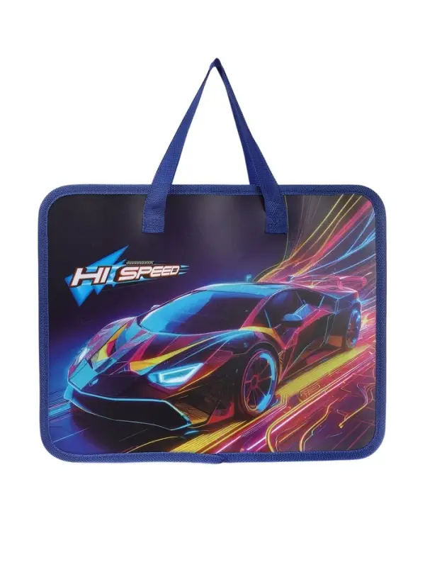 Папка с ручками &laquo;Автомобиль&raquo;, А4, пластиковая, 70 мм, 322&times;256 мм