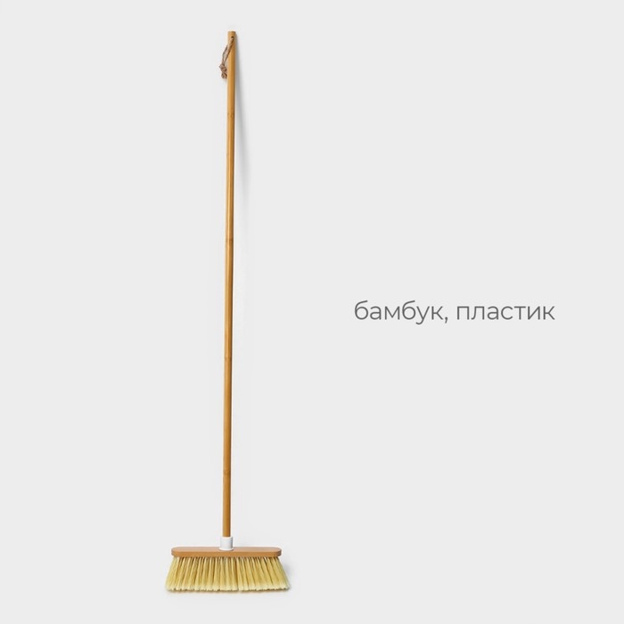 Щётка для пола Raccoon Meli, бамбук, 28×128 см, ворс 7 см Щётка для пола Raccoon Meli, бамбук, 28×128 см, ворс 7 см