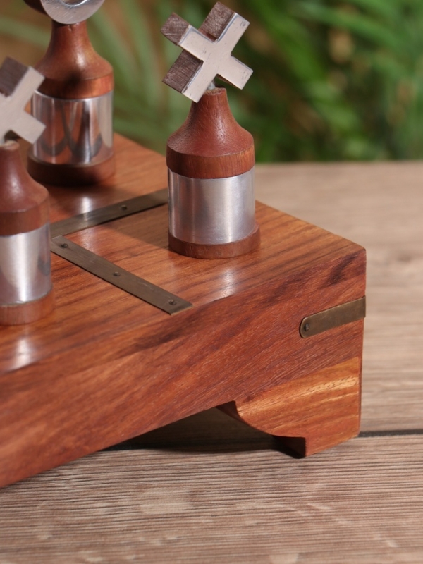 Настольная игра  Настольная игра "Крестики-нолики" 20х20 см, манговое дерево, алюминий