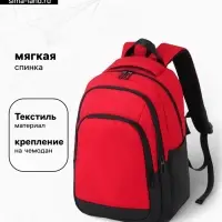 Рюкзак спортивный, для подростка, водонепроницаемое дно, 27&times;14&times;38.5 см, красный