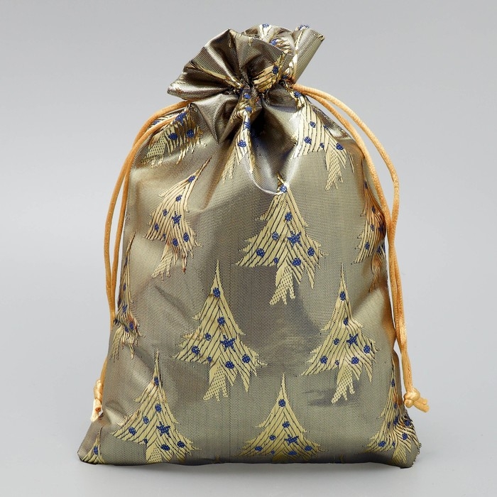 Мешочек подарочный парча «Новогодняя ночь», 16 х 24 см +/- 1.5 см, Новый год Мешочек подарочный парча «Новогодняя ночь», 16 х 24 см +/- 1.5 см, Новый год