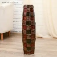 Ваза напольная &laquo;Индиго&raquo;, бочонок, 17&times;60 см, керамика, коричневая