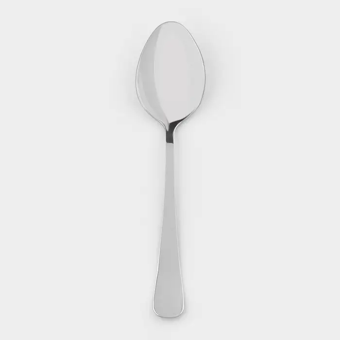 Ложка столовая &laquo;Росинка&raquo;, длина 19.5 см, толщина 1.8 мм, цвет серебряный