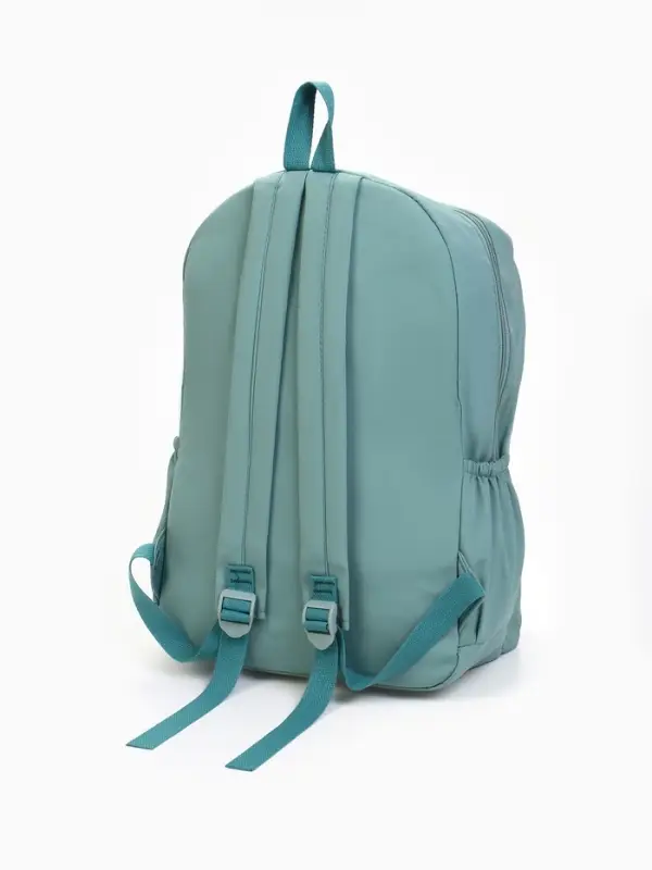 Рюкзак школьный на молнии, с карманами, с принтом, размер 30&times;13&times;44 см, зелёный