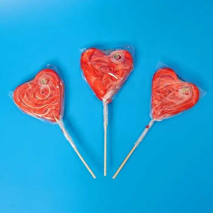 Леденцовая карамель на палочке Dendy Candy, "Сердце Твист", 30 г