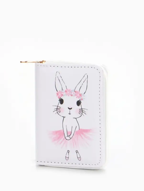 Кошелёк на молнии Выбражулька &laquo;Зайка&raquo;, белый